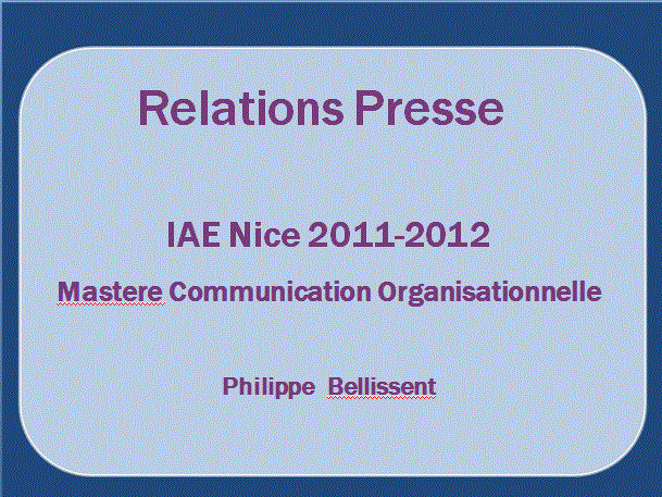 cours Relations Presse